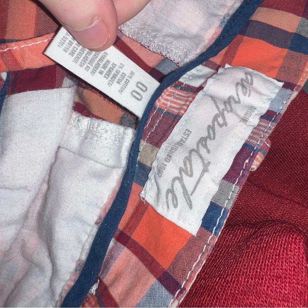 aeropostale red plaid shorts size 00 - Picture 5 of 5